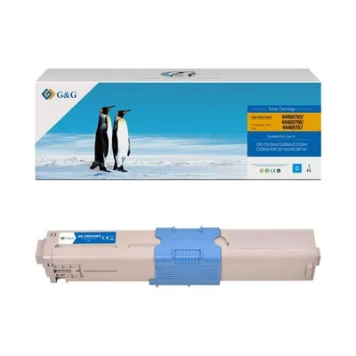 G&g kompatybilny toner z 44469706, cyan, 3000s, nt-co310c, dla oki c310dn, c330dn, c510dn, c530dn, mc351dn, mc361dn, n