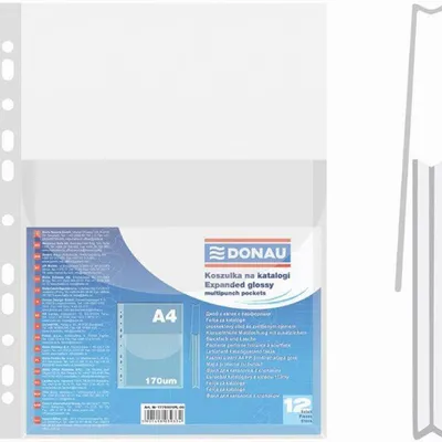 Koszulki krystaliczne a4 DONAU na katalogi pp 170mic