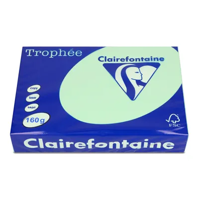 Papier ksero kolor a4 TROPHEE zieleń naturalna 160g 250 ark
