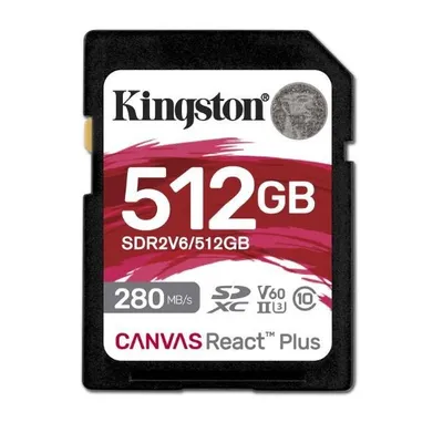 Kingston karta pamięci sd 512gb react plus 280/150/mb/s u3 v60