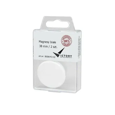 Magnesy 38mm VICTORY OFFICE PRODUCTS 5038km2-02 białe 2szt
