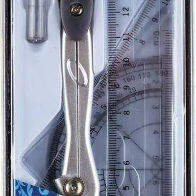Komplet geometryczny linijka 15cm ekierka*2 CENTRUM 80976 kątomierz cyrkiel grafity