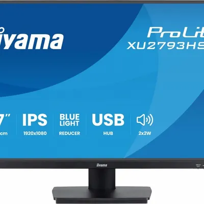 Iiyama monitor 27 cali xu2793hsu-b7 ips.hdmi.dp.2x2w.1ms.100hz.usbx2.300cd/m2.flickerfree