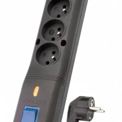 Lestar listwa przeciwprzepięciowa lv-530w, 1l, 5,0m, czarna