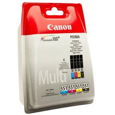 Tusz oryginalny CANON cli551c/m/y/bk 6509b009 cmyk 7 ml