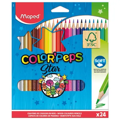 Kredki MAPED colorpeps trójkątne 24 szt