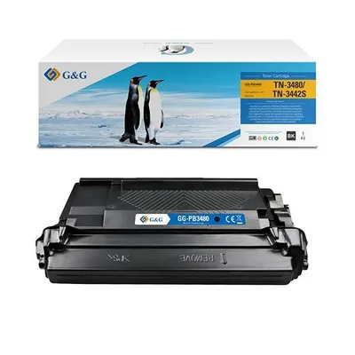 G&g kompatybilny toner z tn3480, black, 8000s, nt-pb3480, dla brother hl-l6400dw, n
