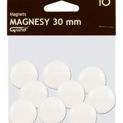 Magnesy 30mm Grand 130-1693 białe 10szt