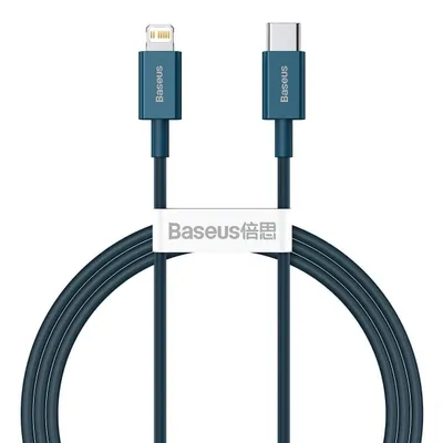 Kabel usb-c do lightning Baseus superior series, 20w, pd, 1m (niebieski)