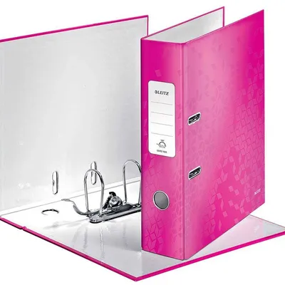 Segregator a4 LEITZ wow 80mm 10050023 różowy