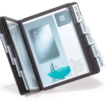 System prezentacyjny z 10 panelami a5 DURABLE vario table 550601 czarny
