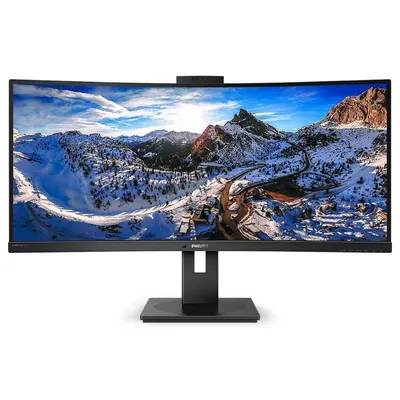 Philips monitor 346p1crh 34'' va curved hdmi dp usb-c kamera