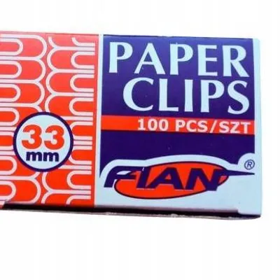 Spinacze okrągłe 33mm FIAN rz33 cynk pudełko 100szt