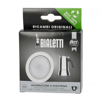 Bialetti - uszczelka + sitko do kawiarek stalowych Bialetti 6tz