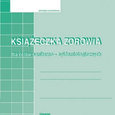Książeczka zdrowia dla celów sanitarno-epidemiologicznych a6 Michalczyk i Prokop 16 stron