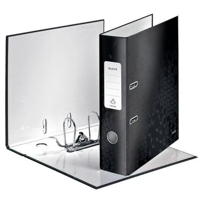 Segregator a4 laminowany LEITZ wow 80mm 10050095 czarny