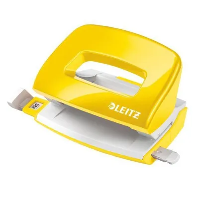 Dziurkacz z ogranicznikiem metalowy LEITZ wow 5060 50601016 żółty metaliczny 10 kart