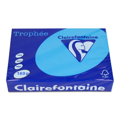 Papier ksero kolor a4 TROPHEE błękit karaibski 160g 250 ark