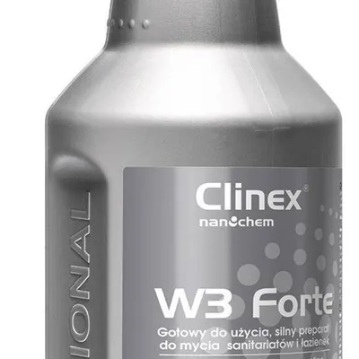 Preparat do mycia sanitariatów i łazienek CLINEX w3 forte 1l