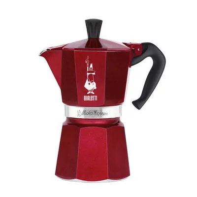Kawiarka Bialetti - deco glamour - moka express 6tz czerwona