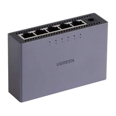 Przełącznik switch UGREEN cm633 5-portowy gigabit ethernet (czarny)