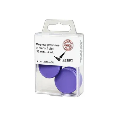 Magnesy 32mm VICTORY OFFICE PRODUCTS 5032km4-083 pastelowe ciemnofioletowe 4szt