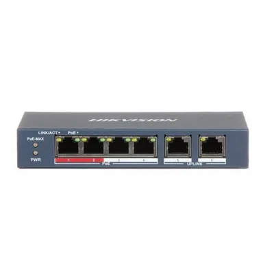 Hikvision przełącznik niezarządzalny 6-portowy ds-3e0106p-e/m