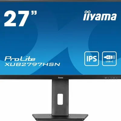 Iiyama monitor 27 cali xub2797hsn-b1 ips,fhd,usb-c dock,has