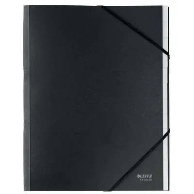 Teczka segregująca a4 LEITZ recycle 39150095 czarny karton 12 przegródek