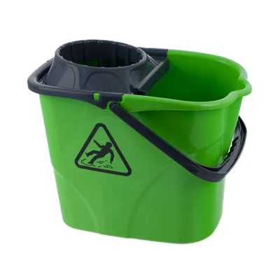 Wiadro z wyciskaczem plastik adsu783 zielony 15l