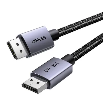 Kabel displayport 1.4 UGREEN dp120, 8k 60hz, 32.4gbps, 3m (czarny)