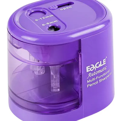 Temperówka elektryczna dwuotworowa Eagle eg-5161usb 130-1917 fioletowa 4xaa/usb