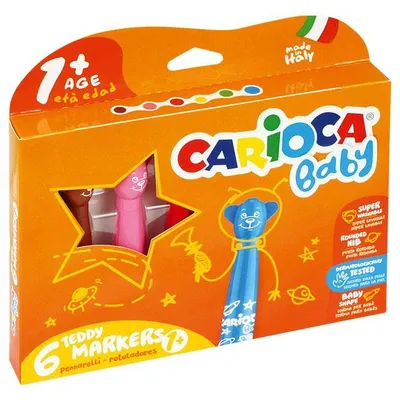 Flamastry miśki Carioca 42815 baby 160-1930 mix*6szt