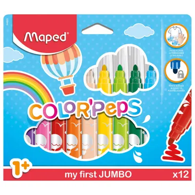 Flamastry MAPED jumbo colorpeps early age 12 szt