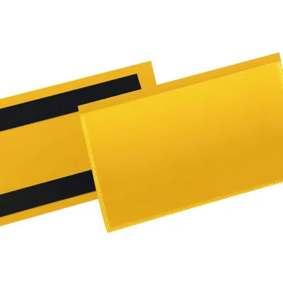 Kieszeń magazynowa magnetyczna 150x67mm DURABLE 174204 żółta 50 szt