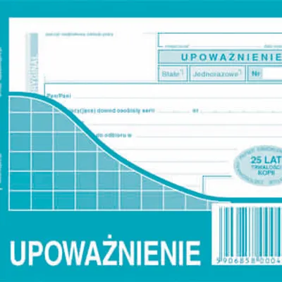 Druk akcydensowy upoważnienie a6 Michalczyk i Prokop oryginał + kopia 80 kart.