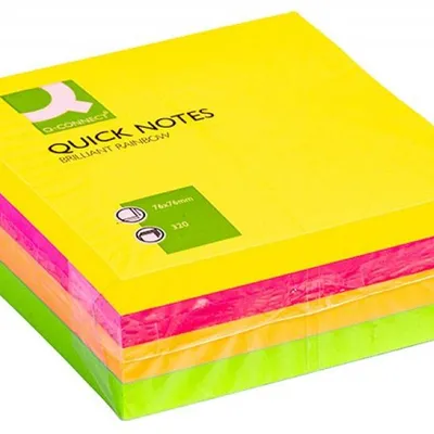 Karteczki samoprzylepne 76x76mm Q-Connect brilliant mix neon 320kart