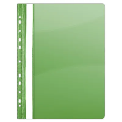 Skoroszyt z perforacją a4 DONAU twardy zielony pvc 150/160mikr