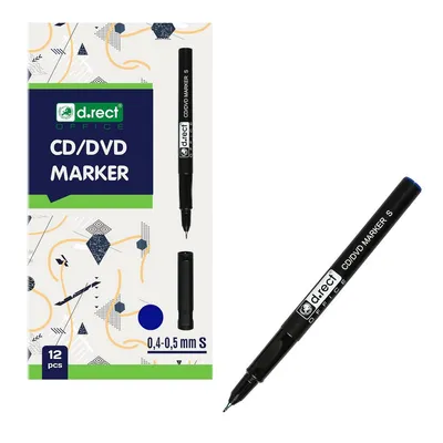 Marker cd/dvd D.RECT niebieski 0.4-0.5mm