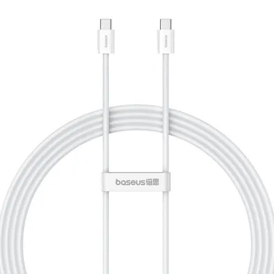 Kabel szybkiego ładowania usb-c do usb-c Baseus superior 2 100w 2m (biały)