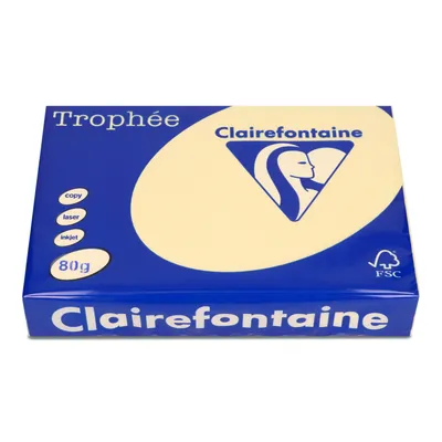 Papier ksero kolor a4 TROPHEE kremowy 80g 500 ark