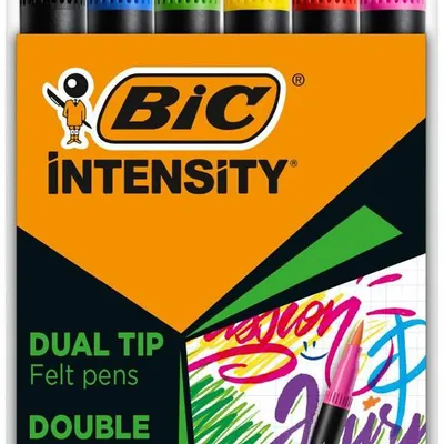 Pisak dwustronne BIC intensity dual tip classic 989694 mix*6