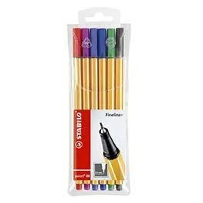 Cienkopis STABILO point 88/6 mix*6 0.4 6szt