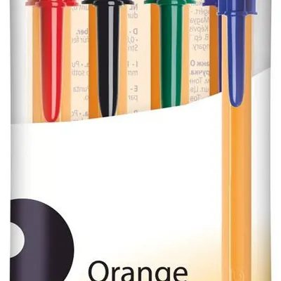 Długopis jednorazowy BIC orange original fine 8308541 mix 0.8mm pomarańczowa obudowa 4szt