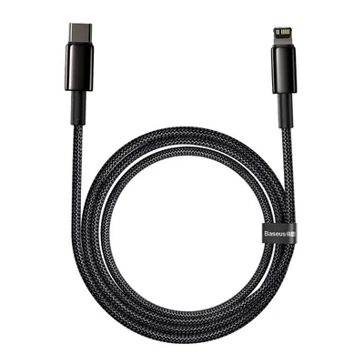 Kabel usb-c do lightning Baseus tungsten gold, 20w, 5a, pd, 2m (czarny)