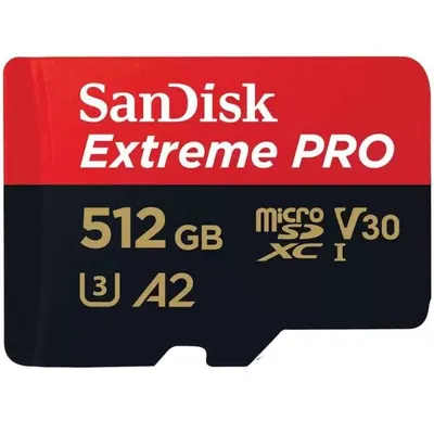 Sandisk karta extreme pro microsdxc 512gb 200/140 mb/s a2 v30 u3