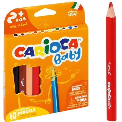 Kredki ołówkowe trójkątne Carioca 42819 baby 170-2349 10kol