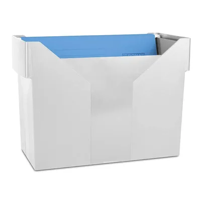Pudło archiwizacyjne 330x260x160mm DONAU z 5 teczkami szary plastik