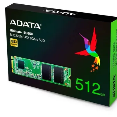 Adata dysk ssd ultimate su650 512g m.2 tlc 3d 2280 sata