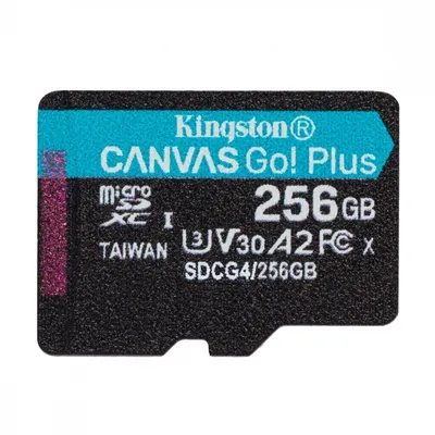 Kingston karta pamięci microsd 256gb canvas go! plus 200mb/s a2 u3 v30